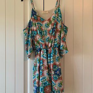Floral Cold Shoulder Romper